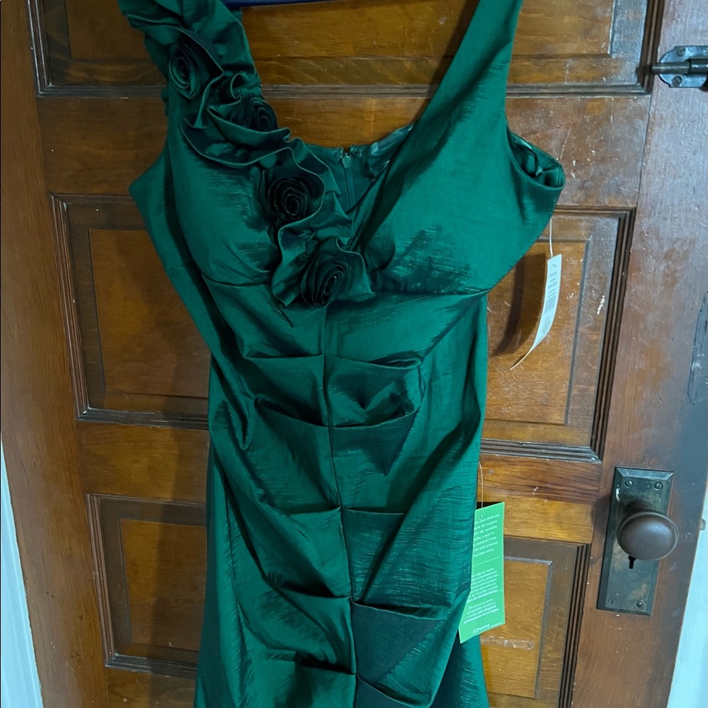 SL FASHIONS hunter/emerald green size 14 Dress